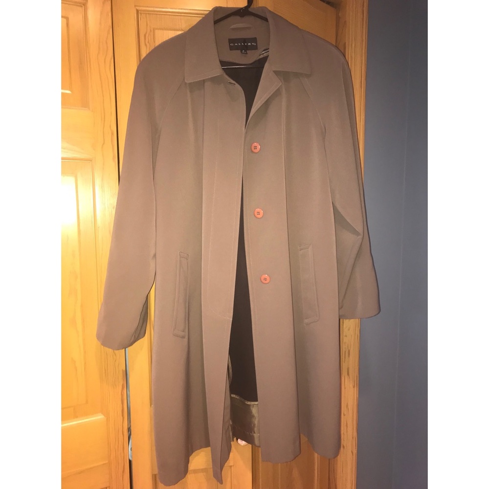 Olive Gallery Knee-Length Rain Coat